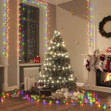 Komplet LED traka s 3000 LED žarulja, višebojna i tamnozelena, 65 m, 11 kom