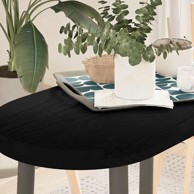 Stolna ploča tamnosmeđa 80x40x4 cm ovalna masivna hrastovina