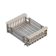 QUADRON Ocjedna košara s bež ručkama 30,5-44,0x22,5x9,2 cm