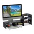 NORTHIX Stalak za monitor s policama, MDF i metal, 50 x 20 cm, crna