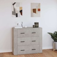 Komoda od konstruiranog drva, 80 x 33 x 70 cm, beton siva