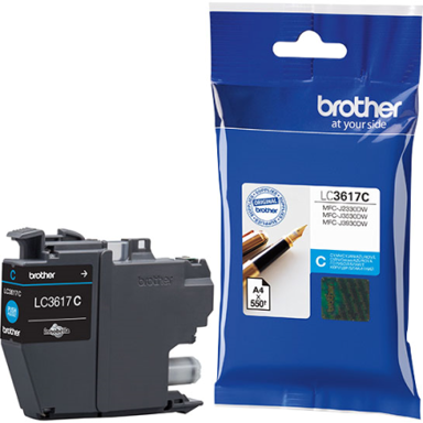 BROTHER Tinta, LC-3617, original, cyan