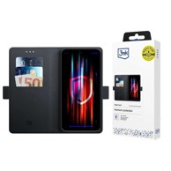 3MK Etui Wallet Case, Xiaomi Redmi Note 14 Pro 4G, crni