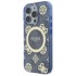 Guess IML Peony On 4G Background MagSafe maskica za iPhone 16 Pro, modra