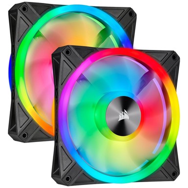 CORSAIR Ventilator QL140 RGB Dual Pack s Lighting Node Core 140 mm
