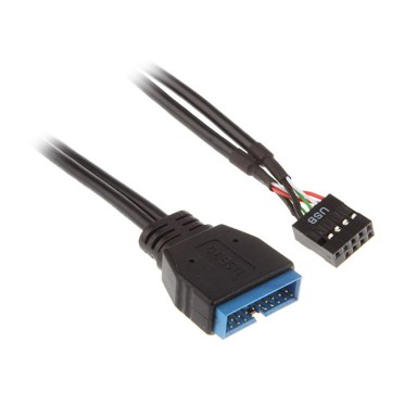 AKASA Adapter interni USB 3.0 na interni USB 2.0, 15 cm, AK-CBUB19-10BK