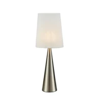 Stolna lampa Conus, E14, nikal/bijela