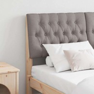 Tapecirano uzglavlje sivo-smeđe 150 cm čvrsto borovo drvo