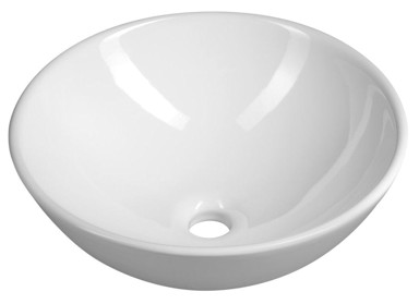 AQUALINE Umivaonik, Ø40 cm, za pult, keramika, bijela