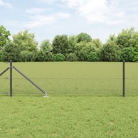 Zavarena ograda s 13 stupova siva 0.5x50 m čelik