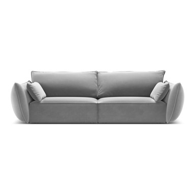 MAZZINI SOFAS Svijetlo siva baršunasta sofa 208 cm Vanda, 208x110x85 cm