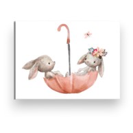 WALLITY Dječja slika Bunnies 40x30 cm