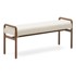 KAVE HOME Krem/u prirodnoj boji klupa od šenila Macaret 