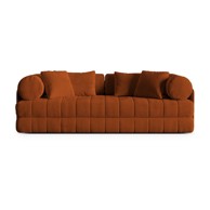 COSMOPOLITAN DESIGN Baršunasti sklopiva sofa boja terakote 206 cm Kemi, 206x95x70,05 cm