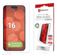 DISPLEX Zaštitno staklo Real Glass 2D + prozirna maskica za iPhone 16