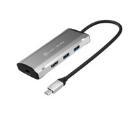 J5CREATE Docking stanica JCD392, USB-C, 2x USB-A, 1x HDMI, 1x ethernet, 1x USB-C, sivi