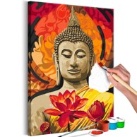 Slika za samostalno slikanje Fiery Buddha 40x60