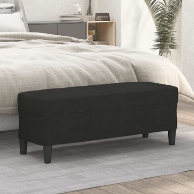 Klupa od tkanine, 100x35x41 cm, crna