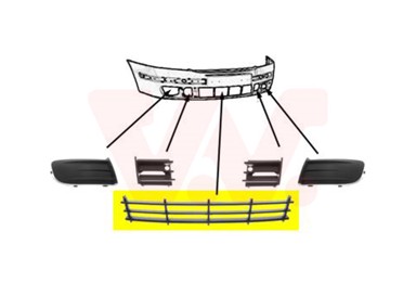 VAN WEZEL Maska branika Škoda Octavia 04-13, prednja, -09, srednja, 7622590