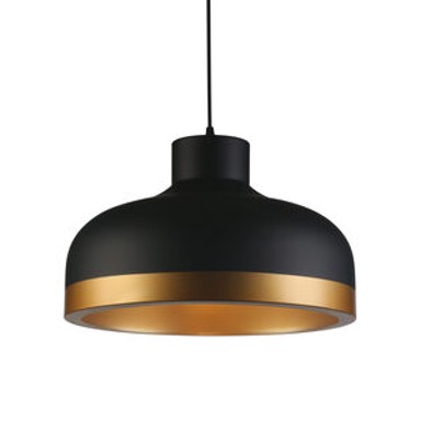 Viseća svjetiljka Goldi, 42 cm, E27, IP20, crno/zlatna