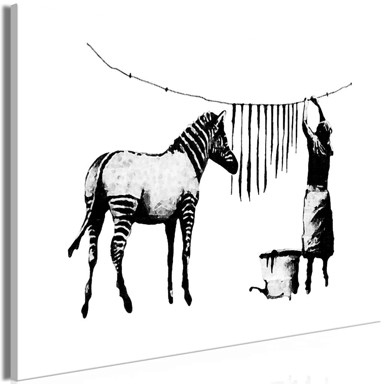 Slika Banksy Washing Zebra Wide 120x80