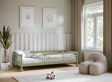 Drveni dječji krevet Star, 180 x 80 cm, olive
