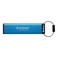 KINGSTON TECHNOLOGY USB memorijski pogon IronKey Keypad 200, 64 GB, USB Tip-C 3.2 Gen 1, plavi