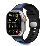 TECH-PROTECT Remen Iconband Line za Apple Watch 8/9/10/11/SE/Ultra (44/45/46/49mm), crno-plavi