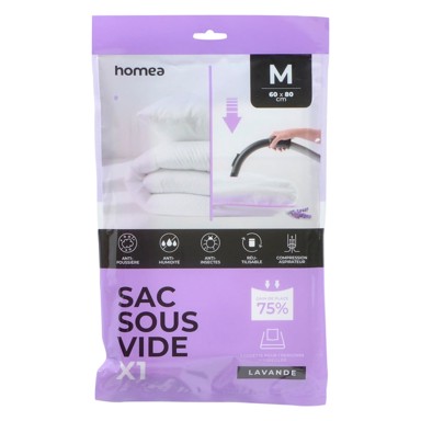 HOMÉA Vakuum vrećica za odjeću Lavender