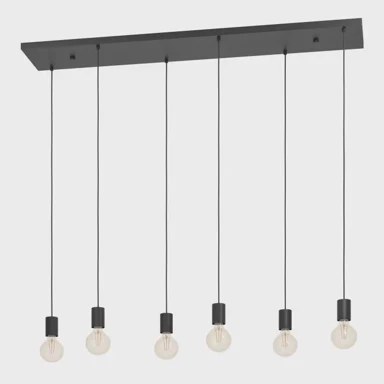 EGLO Visilica Huebro D-1300, 6xE27, crna