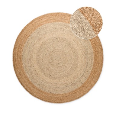HANSE HOME Obostrani/ručno rađen juten okrugao tepih boje slonovače ø 120 cm Jutta Ivory