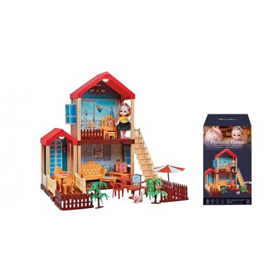 Kućica princeze set, svjetlo, baterije, 96-dijelni