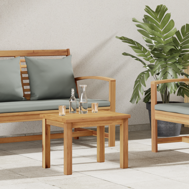 Stol, 50 x 35 x 36 cm, masivna tikovina, smeđi