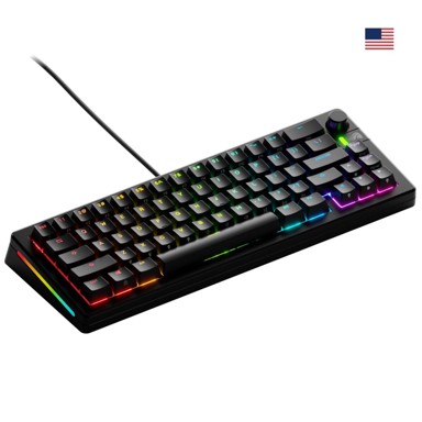 GLORIOUS Gaming tipkovnica GMMK 3 65% Prebuilt, USB, US, crna