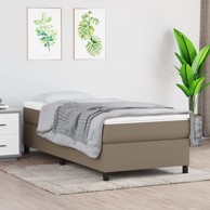 Okvir za krevet s oprugama smeđesivi 100x200 cm od tkanine