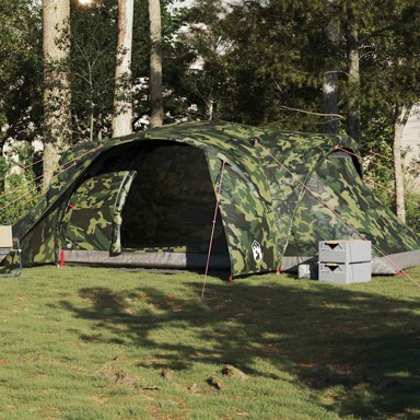 Kupolasti obiteljski šator, 494 x 370 x 190 cm, 6 osoba, maskirni, vodootporni