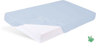 BABYMATEX Bambusova plahta s elastikom, 60x120x10, BAMBUS, plava