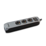 COMMEL Naponska letva, 3 utičnice, USB-A, USB-C, 3 m, crna