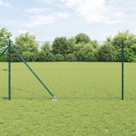 Set ograde, 2 komada, čelik, 25 x 1.2 m, izdržljivo, zelena