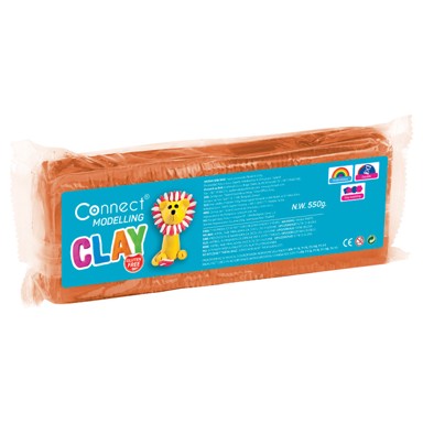 CONNECT Plastelin 550 g s nožićem, smeđi