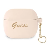 GUESS Futrola Silicone Charm Heart, za AirPods 3, ružičasta