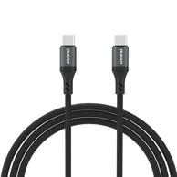 DUDAO L3CC pleteni kabel USB-C – USB-C, 60 W, 1,2 m, crni
