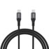 DUDAO L3CC pleteni kabel USB-C – USB-C, 60 W, 1,2 m, crni