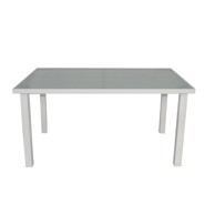 Metalni stol PEARL, bijeli 150x90x74 cm