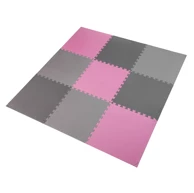 Set podloga puzzle 9 kom 60x60x1 cm, sivo-roza