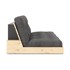 KARUP DESIGN Crna/antracitno siva sklopiva sofa od samta 196 cm Base, 196x110x72 cm