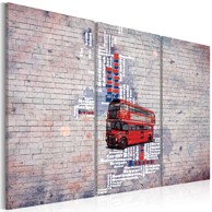 Slika Around the Great Britain by Routemaster triptych 90x60