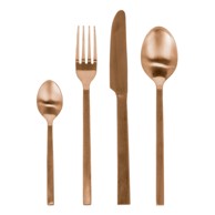 KAVE HOME pribor za jelo Kelda 16 kom od nehrđajućeg čelika, bakrena