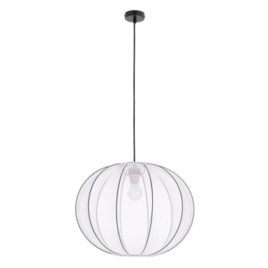 CANDELLUX LIGHTING Bijela viseća svjetiljka s tekstilnim sjenilom ø 52 cm Mellow