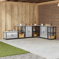 Ormar za kuhinjsko skladištenje 60x50x92 cm, srebrni